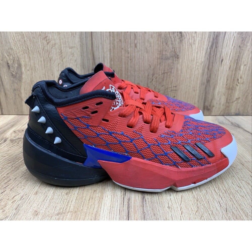 Adidas D.O.N. Issue 4 Spider-Man Red Basketball Sneaker Shoes Size 5 Rare HR1616 - Picture 2 of 13
